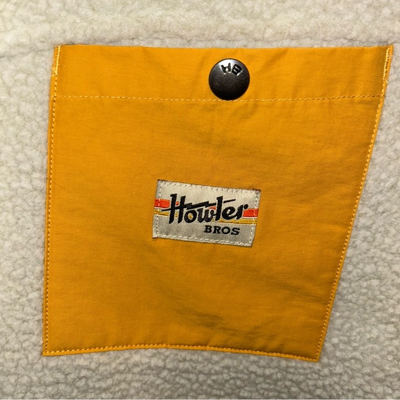 Howler Brothers Men’s Chisos Fleece Vest Yellow Sherpa Western Style M NWOT - Picture 3 of 5